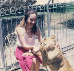 At the Lion park with James, who was 4 months old,just young enough to favour milk over a chunk of raw arm. I was in my late teens and somewhere between ecstatic about feeding James and terrified he was about to change his dining habits.